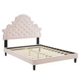 thumbnail image 3 of Modway Gwyneth Tufted Performance Velvet Queen Platform Bed in Pink, 3 of 10