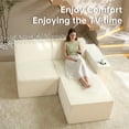 thumbnail image 7 of SOULART 67"Cloud Sofa,L shaped loveseat with Ottoman, Modern Modular sofa for livingroom,No Assembly Required,White（Right Side）, 7 of 7