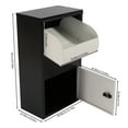 thumbnail image 4 of Package Delivery Box Mail Parcel Drop Mailbox Home Container Outdoor Porch Black, 4 of 8