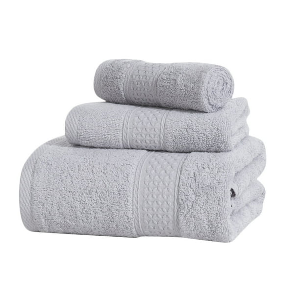 Toalla de algodón para hotel en casa, manos, cara, cuerpo, agua, absorción de sudor, limpieza, secado, toalla, gris claro 3 unids/set Inevent HA4650-03B