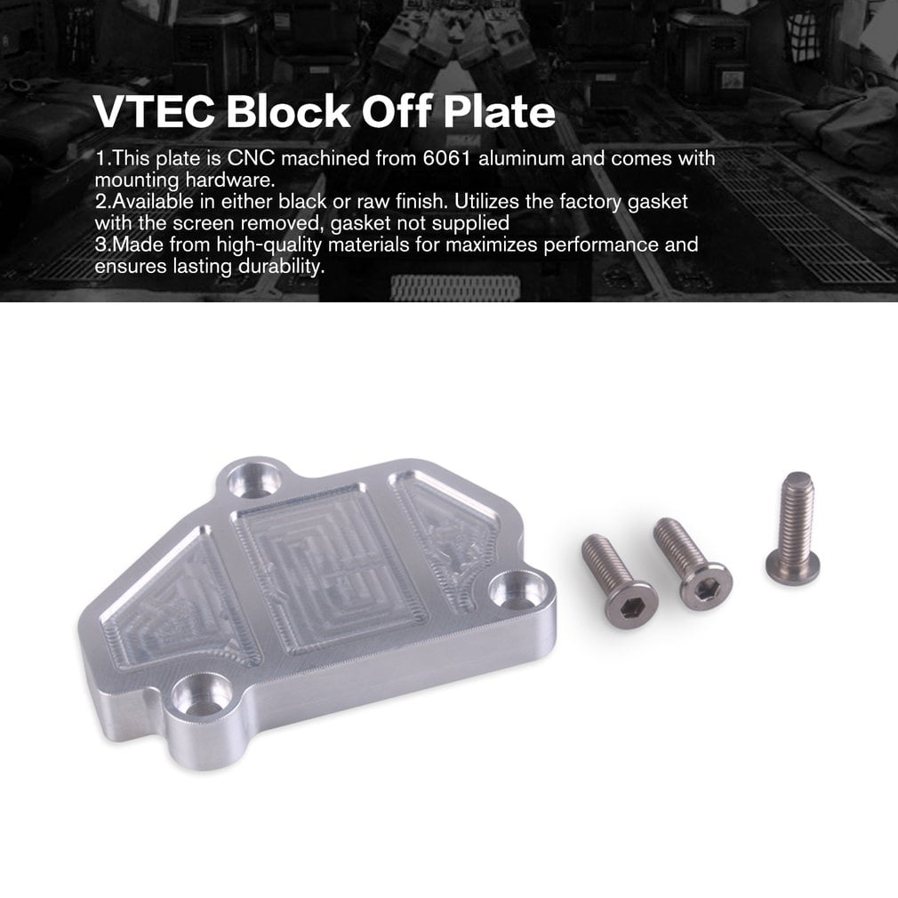 VTEC Block Off Plate For Acura Integra B-series Aluminum New 