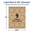 thumbnail image 6 of Avery Kraft Brown Round Scalloped Labels, 2.5" Diameter, 450 Labels, 6 of 9