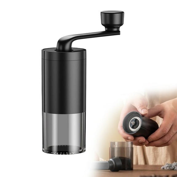 Manual Coffee Grinder Adjustable Burr Mill with Ergonomic Handle for Home Brewing Fresh