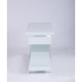 thumbnail image 3 of Chintaly Imports Motion Home Office Desk - Gloss White/Clear, 3 of 8
