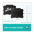 thumbnail image 3 of 24PCS Labels for Storage Bins, for Storage Bins Pantry Labels Clip Label Holder Removable with 3 Chalk Marker Black, 3 of 8