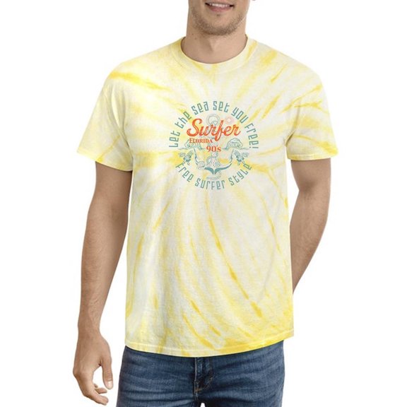 Let Sea Set You Free Surf Tie Dye Cyclone Men -Image by Shutterstock, Male Medium