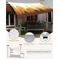 thumbnail image 5 of Sun Shade Sail 6.5x10Ft Orange Forest Nature Woodland Tree Misty Forest Silhouette Landscape Uv Block Sunshade Canopy Outdoor Shade Cover Rectangle Shade Cloth For Patio Garden Yard Deck Pergola, 5 of 6