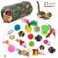 thumbnail image 1 of Summary Pet Cat Toy Set 21 Pcts Cat Channel Funnies Stick Plush Mouse Amazon Combination Toy, 1 of 7