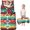 Geometric Stripe Red Pattern, variant on Geometric Triangle Green Pattern Teens Toddler Nap Mat with Pillow, Sleeping Mat Bag for Preschool Daycare 59"x22"
