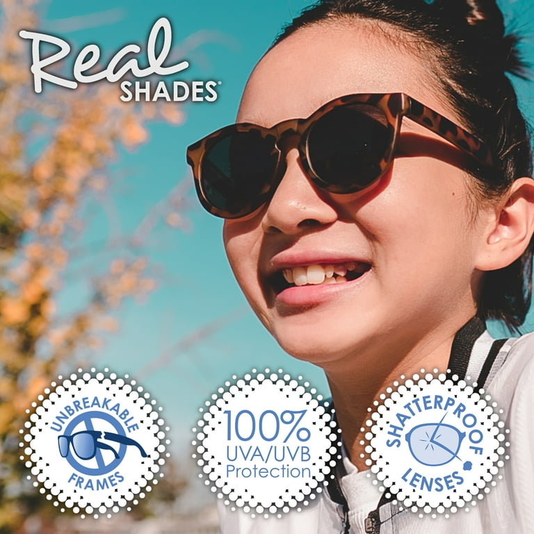 Real Shades Kids Chill Unbreakable UV Protection Fashion Sunglasses, Canyon  Red, Little Girl or Boy Age 4+