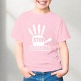 thumbnail image 2 of VNKIDY Boys Girls Kids Child TShirts Casual Letter Grapghic Crewneck Tees Short Sleeve Loose Fit Breathable Top For Daily Outdoor Activities Pink 7-8 Years, 2 of 4