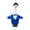 Blue, variant on 3Pcs Groom Goose Outfit,Groom Engagement Anniversary Desktop Geese Clothes for Large 23" H Statue