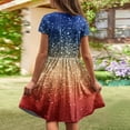 thumbnail image 6 of Girls Dresses Size 10-12 Kids 4th of July Dresses Short Sleeve Independence Day Stars Striped American Flag Dresses Patriotic Midi Dresses with Pockets, 6 of 6