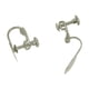 thumbnail image 5 of 10 piezas de aretes sin perforar con cierre de rosca y almohadilla adhesiva plana. Plata, 5 of 7