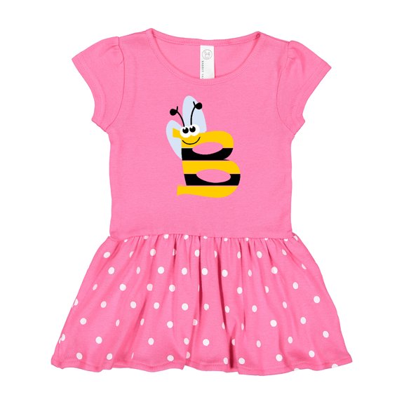 Inktastic Cute Bee Initial B Gift Baby Girl Dress