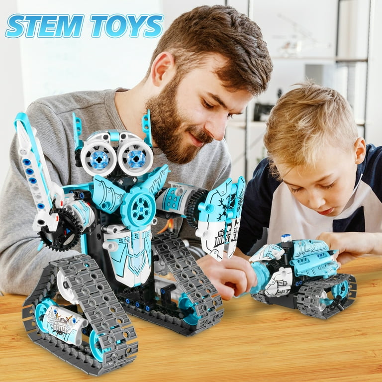 3-in-1 STEM APP/RC Robot Building Kit for Kids (6-12