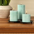 thumbnail image 2 of Mainstays Unscented Decorative Mottled Pillar Candles Set (3x3, 3x4, and 3x6), Green Mottled Color, 2 of 5