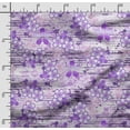 thumbnail image 2 of Soimoi Floral Print, Velvet Fabric, Decor Sewing Fabric by The Yard 54 Inch Wide,Decorative Fabric for Upholstery and Home Accents, Purple & White, 2 of 5