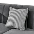 thumbnail image 6 of 2-Piece Velvet Sofa Set with Gold Trim & Embroidery, Mid-Century Modern Victorian Living Room Furniture, 89" 3-Seater & 69" Loveseat with Plush Tufted Cushions, Gray, 6 of 9
