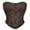 01-Brown, variant on DJskiyers Corsets for Women Vintage Plus Size Corset Retro Zipper Bustier Overbust Gothic Shaperwear Top Strapless Crop Tops