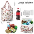 thumbnail image 3 of 5 Pack Foldable Shopping Bag,Multicolor Christmas Pattern Reusable Grocery Bags with Pockets,Large Reusable Tote Bags with Handles Waterproof & Lightweight, 3 of 6