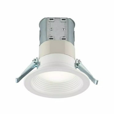 Commercial Electric Easy-Up 4 Inches Deep Baffle Color Selectable Canless LED Recessed Kit