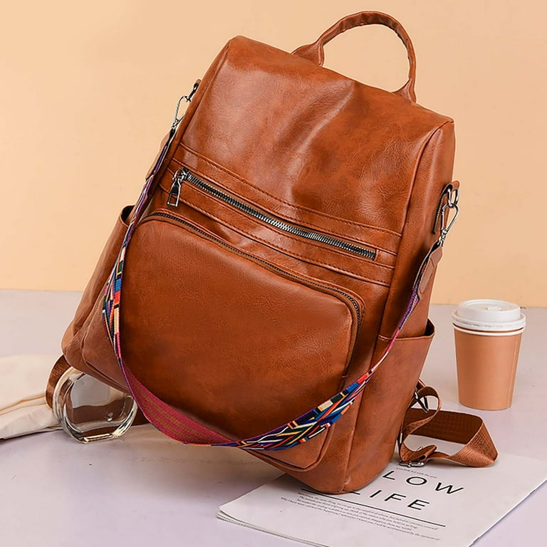 BODOAO Backpack Womens Faux Leather Convertible Backpack Purse Handbag Large Capacity Travel Bags Walmart