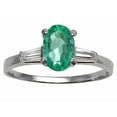 thumbnail image 2 of Tommaso Design� Genuine Emerald Engagement Ring, 2 of 9