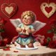 thumbnail image 5 of Uuiauoio Valentine's Day Decorations 2D Acrylic Angel Desktop Statue Cupid/Couple Valentine's Day Figurine Romantic Decoration Table Home Party Ornaments, 5 of 6