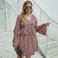 thumbnail image 3 of Dresses for Women Maxi Dress Plus Size Autumn Winter Skirt High Waist Printed Commuter Woven Dress, 3 of 6