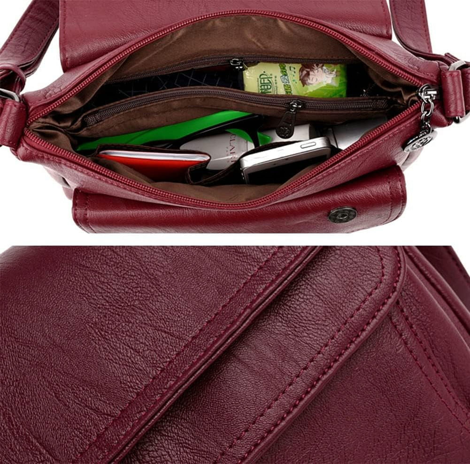 Kukuzhu Hobo Bag for Women PU Leather Shoulder Crossbody Bag Soft Small Totes Handbag Multifunction Purse Satchels