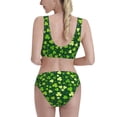 thumbnail image 3 of Picia Happy St. Patrick's day Women's High Waisted Bikini Scoop Neck Swimsuit Two Pieces Bathing Suit-Large, 3 of 8