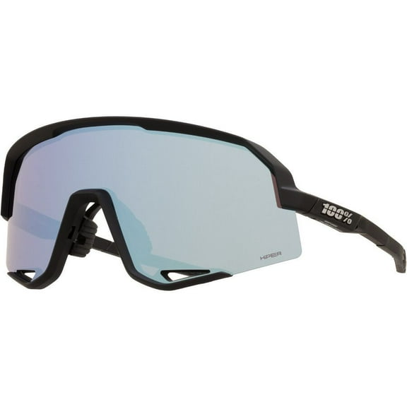 100% Slendale Sunglasses - Matte Black; HiPER Blue Multilayer Mirror