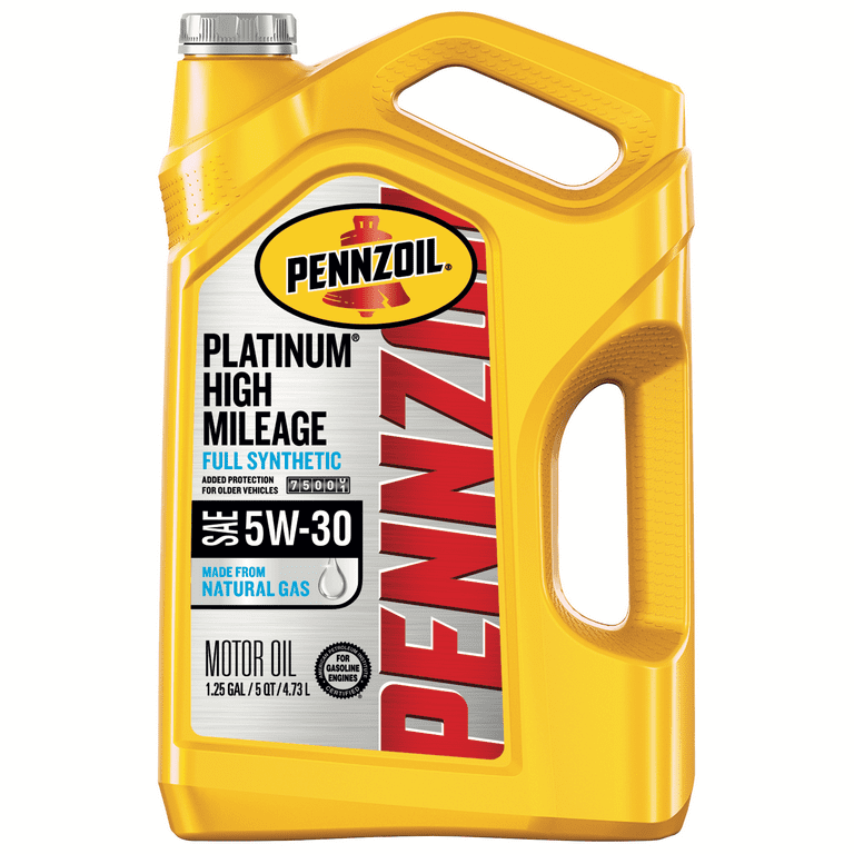 Pennzoil Platinum High Mileage Full Synthetic 5W-30 Motor Oil, 5