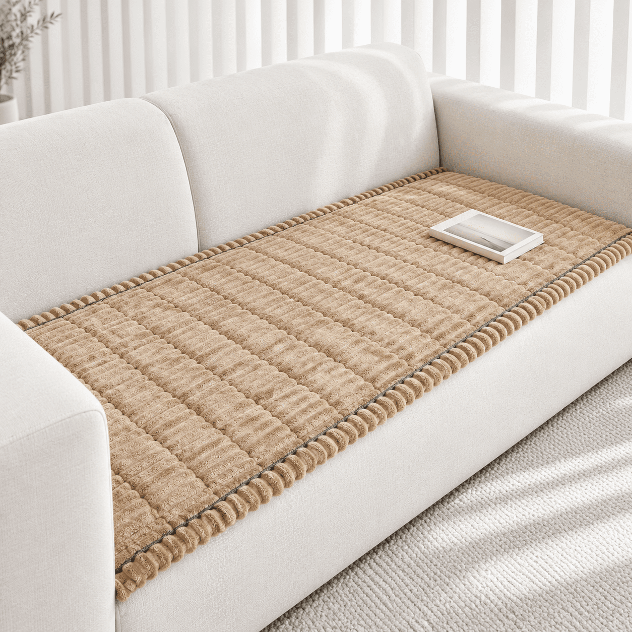 Brown 27.6 x 82.7 Pet Sofa & Chair Protector Washable Non-Slip Furniture Cover