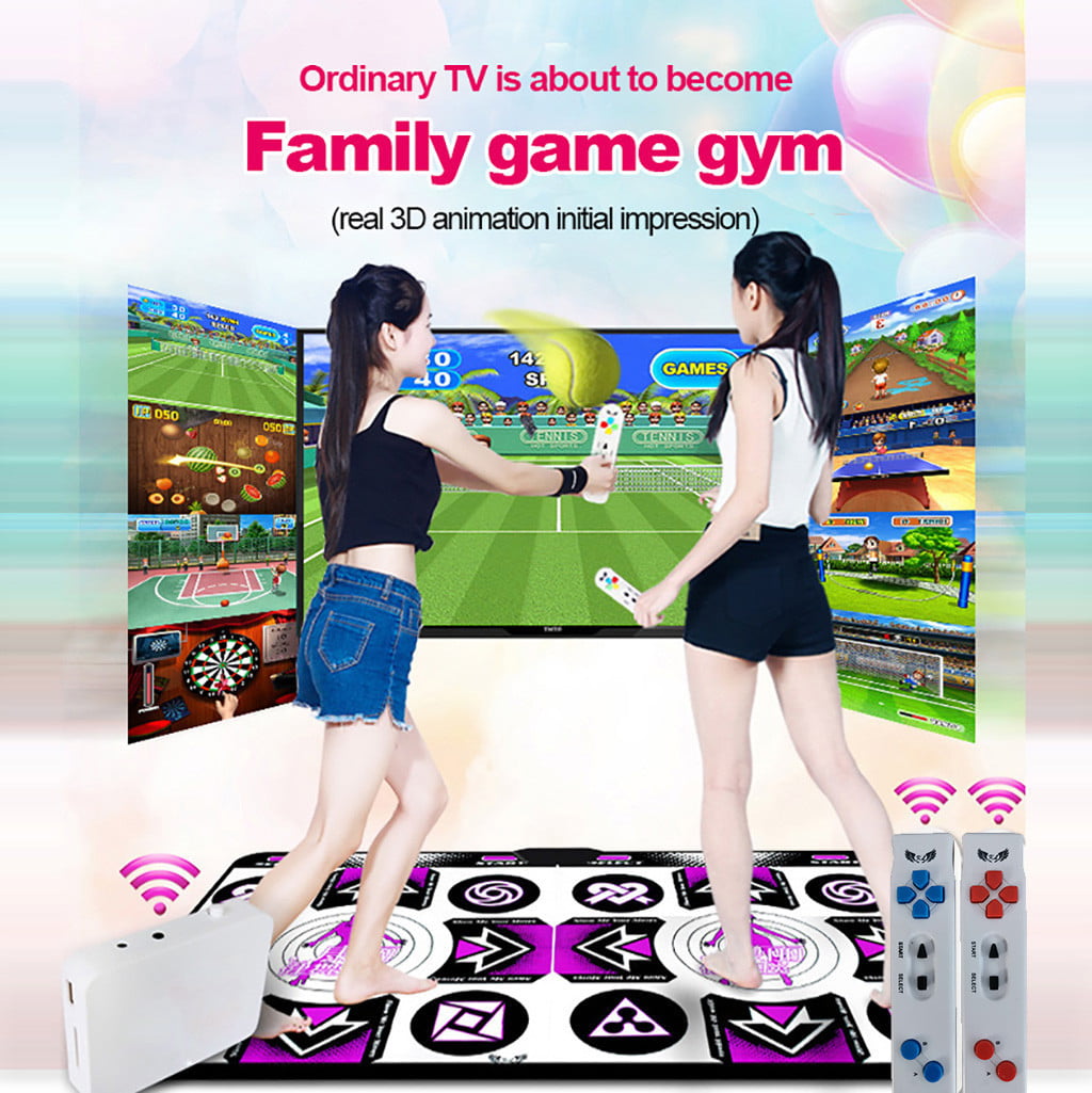Yoga Fitness Single Dancing Step Floor Mat Dance Pad with AV TV Input Musical Electronic Dance Mats for Boys & Girls 3 4 5 6 7 8 Years Old + Dance Mat for Kids and Adults 