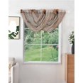thumbnail image 2 of Marble Brown Sheer Waterfall Valance Curtains for Window, Modern Abstract Ink Painting Luxury Rod Pocket Sheer Topper Swag Curtains for Living Room, Kitchen 38.5"W x 47.2"L, 2 Panels, 2 of 7