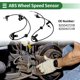 thumbnail image 2 of Sensores de velocidad de rueda ABS Unique Bargains Sensor del sistema de frenos antibloqueo para Mazda 3 2004-2012 No.BP4K43701A Frontal Izquierdo Derecho, 2 of 7
