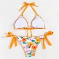 thumbnail image 5 of Swimsuit for Women Two Piece Swimsuit Floral Print Bandeau Bikini Two Piece Swimwear With Tassel Tie Side Adjustable Straps for Beach, 5 of 5