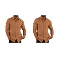 thumbnail image 4 of pitrice Chemise Homme à Simple Boutonnage Été Boutonnée Col Rabattu Chemises Polyester Mode Vêtements Cadeau d'Anniversaire Marron TG 2Set, 4 of 6