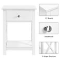 thumbnail image 4 of Yaheetech Table d'Appoint Moderne en Bois à Cadre en X avec Rangement Ouvert et Dissimulé, Blanc, 4 of 7