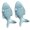 Blue, variant on 2PCS 55mm Cute Fish Shape Ceramic Door Knob Handle Pull-Kid's Room Great & Fun Decor Pull Knobs