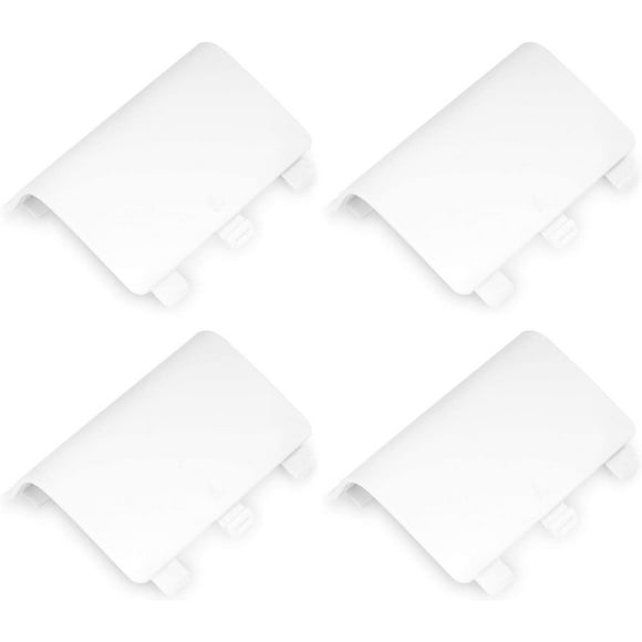 Xbox One Battery Door Back for Controller White, (4 Pack) Shell Cover Replacement for Xbox One/Xbox One S Wireless Controller