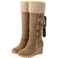 thumbnail image 3 of Bottes d'Hiver Femmes Talons Hauts Bottines Chaussures, 3 of 4
