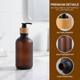thumbnail image 3 of qolami Brown Soap Dispenser, 2 Pack Hand Soap Dispensers, Plastic Hand and Dish Dispenser for Kitchen, Refillable Liquid Soap and Lotion Dispensers Bottle, 3 of 8