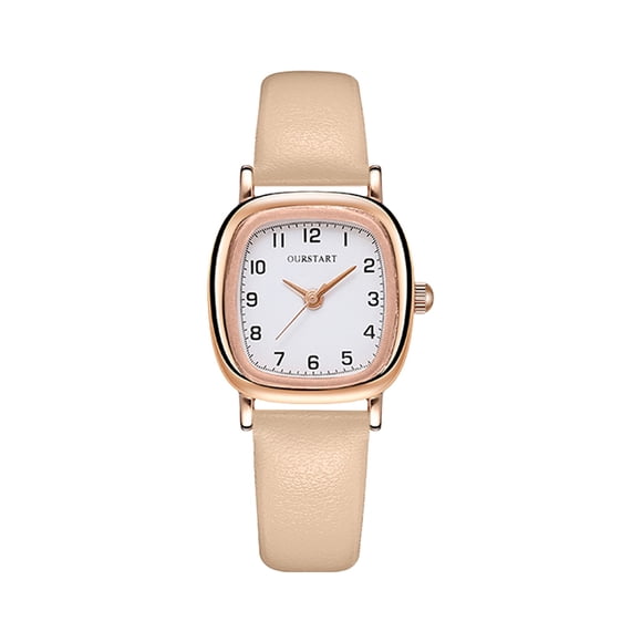 Fashionable Ladies Timepiece Square Dial Ladies Quartz Watch Adjustable Faux Leather Strap High Accuracy Exquisite Commute Wristwatch Timepiece