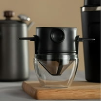 ACDANC Double Layer Stainless Steel Coffee Filter Pour Over Coffee Dripper Filter Reusable Coffee Maker Filters