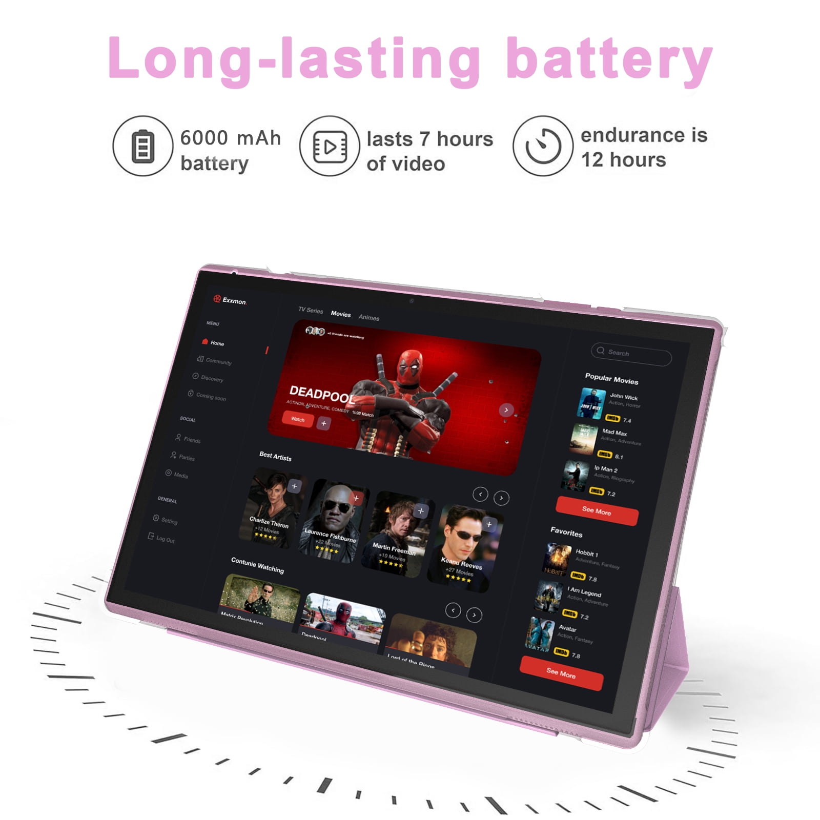 Android Tablet 10 Inch Tablet With Case Screen Stylus Android 15 Tablets 8GB RAM 32GB ROM Support 1TB Expansion 6000mah Battery 10.1" IPS HD Touchscreen 2MP+8MP Dual Camera WIFI-6 Bluetooth5.0 Tablet