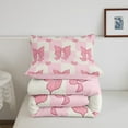 thumbnail image 5 of Erosebridal Kawaii Bow Tie Bedding Sets with Comforter, Pink Buffalo Duvet Insert, Cartoon Heart Decor, Reversible 2-Piece, 5 of 7