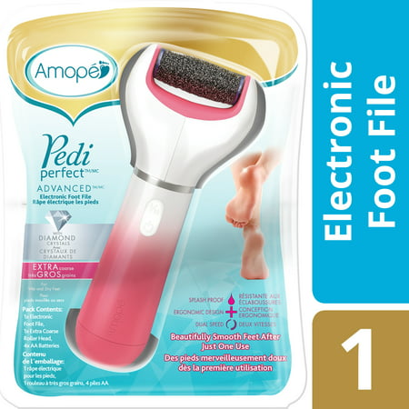 Amope Pedi Perfect Advanced Electric Foot File for Callus Removal and Foot Care, Regular Coarse